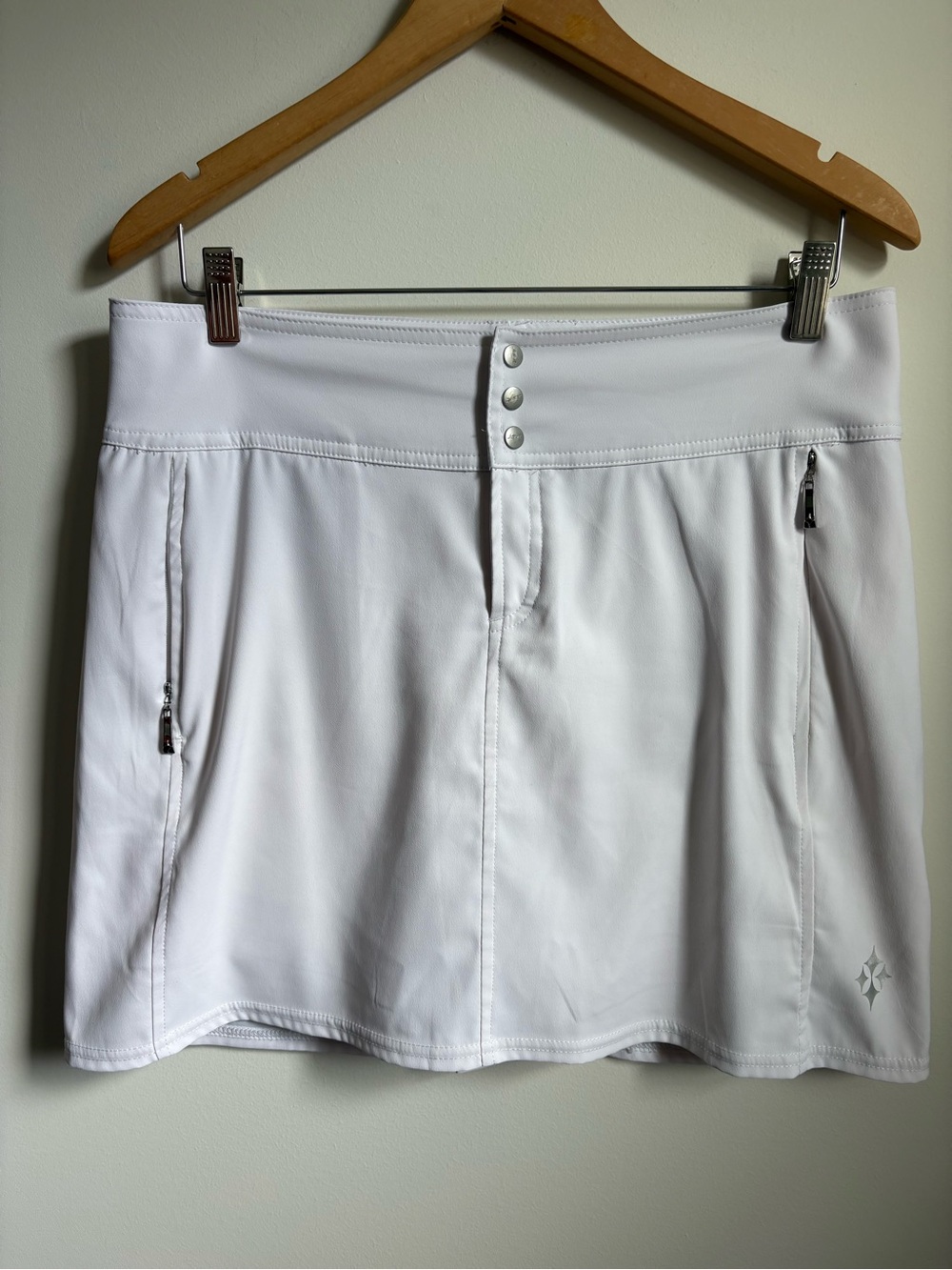 Jofit Golf Skort Women's Size 6 White Athletic Tennis skirt with Zip Pockets - Picture 2 of 11
